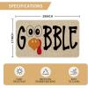 Artoid Mode Beige Gobble Turkey Thanksgiving Doormat, Thanksful Fall Home Decor Low-Profile Switch Rug Door Mat Floor Mat for Indoor Outdoor 17×29 Inch(Beige)