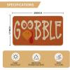 Artoid Mode Beige Gobble Turkey Thanksgiving Doormat, Thanksful Fall Home Decor Low-Profile Switch Rug Door Mat Floor Mat for Indoor Outdoor 17×29 Inch(Orange)