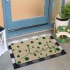 Artoid Mode Beige Lucky Shamrock St. Patrick’s Day Doormat, Home Decor Low-Profile Switch Rug Door Mat Floor Mat for Indoor Outdoor 17×29 Inch