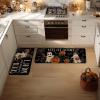 Artoid Mode Black I Hope You Brought Boos Spider Web Pumpkin Halloween Kitchen Mats Set of 2, Black Cat Home Decor Low-Profile Kitchen Rugs for Floor – 17×29 and 17×47 Inch(Black)
