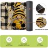 Artoid Mode Buffalo Plaid Gnome Bee Kind Honey Summer Kitchen Mats Set of 2, Daisy Spring Home Decor Low-Profile Kitchen Rugs for Floor – 17×29 and 17×47 Inch