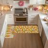 Artoid Mode Carrot Rabbit Bunny Egg Easter Kitchen Mats Set of 2, Spring Home Decor Low-Profile Kitchen Rugs for Floor – 17×29 and 17×47 Inch(Yellow)