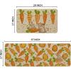 Artoid Mode Carrot Rabbit Bunny Egg Easter Kitchen Mats Set of 2, Spring Home Decor Low-Profile Kitchen Rugs for Floor – 17×29 and 17×47 Inch(Yellow)