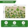 Artoid Mode Clover Shamrock St. Patrick’s Day Doormat, Spring Home Decor Low-Profile Switch Rug Door Mat Floor Mat for Indoor Outdoor 17×29 Inch