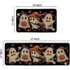 Artoid Mode Cute Ghost Boo Halloween Kitchen Mats Set of 2, Low-Profile Home Decor Kitchen Rugs for Floor – 17×29 and 17×47 Inch