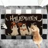 Artoid Mode Ghost Jack-O’-Lantern Bat Boo Black Halloween Doormat, Home Decor Low-Profile -066 Outdoor 17×29 Inch