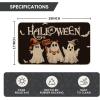 Artoid Mode Ghost Jack-O’-Lantern Bat Boo Black Halloween Doormat, Home Decor Low-Profile -066 Outdoor 17×29 Inch