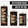 Artoid Mode Ghost Pumpkin Bat Black Halloween Kitchen Mats Set of 2, Black Home Decor Low-Profile Kitchen Rugs for Floor – 17×29 and 17×47 Inch(Black)
