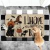 Artoid Mode Ghost Pumpkins Cat Halloween Doormat, I Hope You Brought Boos Spider Web Home Decor Low-Profile Switch Rug Door Mat Floor Mat for Indoor Outdoor 17×29 Inch(Beige)