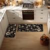 Artoid Mode Ghosts Boo Pumpkin Leave Halloween Kitchen Mats Set of 2, Low-Profile Home Decor Kitchen Rugs for Floor – 17×29 and 17×47 Inch
