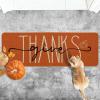 Artoid Mode Give Thanks Pumpkin Thanksgiving Welcome Decorative Doormat, Seasonal Fall Low-Profile Floor Rug Switch Mat for Indoor Outdoor 17×29 Inch(1’5″ x 3’11” (Rectangular))