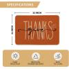 Artoid Mode Give Thanks Pumpkin Thanksgiving Welcome Decorative Doormat, Seasonal Fall Low-Profile Floor Rug Switch Mat for Indoor Outdoor 17×29 Inch(2′ x 2’11” (Rectangular))