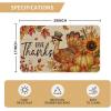 Artoid Mode Give Thanks Turkey Sunflowers Pumpkin Thanksgiving Doormat, Thanksful Home Decor Low-Profile Switch Rug Floor Mat Door Mat for Outdoor Indoor 17×29 Inch