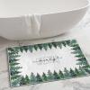 Artoid Mode Green Pine Tree Merry Christmas Door Mat, Xmas Winter Home Decor Low-Profile Non-Slip Washable Rug for Kitchen Entryway Bedroom Bathroom Laundry Room Indoor 2×3 Feet(Green/White)