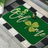 Artoid Mode Green Shamrock Welcome St. Patrick’s Day Doormat, Spring Home Decor Low-Profile Switch Rug Door Mat Floor Mat for Indoor Outdoor 17×29 Inch