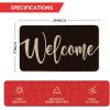 Artoid Mode Green Welcome Spring Doormat, Home Summer Decor Switch Rug Door Mat Floor Mat 17×29 Inch(Black Welcome)
