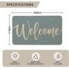Artoid Mode Green Welcome Spring Doormat, Home Summer Decor Switch Rug Door Mat Floor Mat 17×29 Inch(Blue-1 Welcome)