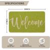 Artoid Mode Green Welcome Spring Doormat, Home Summer Decor Switch Rug Door Mat Floor Mat 17×29 Inch(Green Welcome)