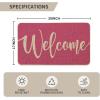 Artoid Mode Green Welcome Spring Doormat, Home Summer Decor Switch Rug Door Mat Floor Mat 17×29 Inch(Pink Welcome)