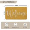 Artoid Mode Green Welcome Spring Doormat, Home Summer Decor Switch Rug Door Mat Floor Mat 17×29 Inch(Yellow Welcome)
