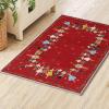 Artoid Mode Grey Snowman Deer Tree Christmas Area Rug, Winter Home Decor Low-Profile Washable Area Rugs for Entryway Bedroom Living Room Laundry Room Indoor 5×7 Feet(Red)