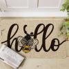 Artoid Mode Hello Bee Summer Doormat, Home Decor Low-Profile Switch Rug Door Mat Floor Mat for Indoor Outdoor 17×29 Inch(Beige)