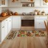 Artoid Mode Home Sweet Home Turkey Pumpkin Thanksgiving Kitchen Mats Set of 2, Home Decor Low-Profile Kitchen Rugs for Floor – 17×29 and 17×47 Inch