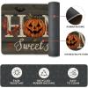 Artoid Mode Home Sweet Jack-O’-Lantern Pumpkin Halloween Kitchen Mats Set of 2, Low-Profile Decor Kitchen Rugs for Floor – 17×29 and 17×47 Inch(Black)