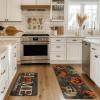 Artoid Mode Home Sweet Jack-O’-Lantern Pumpkin Halloween Kitchen Mats Set of 2, Low-Profile Decor Kitchen Rugs for Floor – 17×29 and 17×47 Inch(Black)