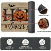 Artoid Mode Home Sweet Jack-O’-Lantern Pumpkin Halloween Kitchen Mats Set of 2, Low-Profile Decor Kitchen Rugs for Floor – 17×29 and 17×47 Inch(Brown)