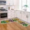 Artoid Mode Irises Beads Love Mardi Gras Kitchen Mats Set of 2, Home Decor Low-Profile Kitchen Rugs for Floor – 17×29 and 17×47 Inch