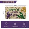 Artoid Mode Irises Lobster Happy Mardi Gras Doormat, Carnival Home Decor Low-Profile Switch Rug Door Mat Floor Mat for Indoor Outdoor 17×29 Inch