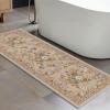 Artoid Mode Leaves Floral Fall Area Rug, Autumn Thanksgiving Home Decor Non Slip Washable Area Rug for Entryway Bedroom Living Room Laundry Room Indoor 5×7 Feet(Beige)