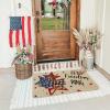 Artoid Mode Let Freedom Ring Star Patriotic 4TH of July Doormat, Memorial Day Home Decor Low-Profile Switch Rug Door Mat Floor Mat for Indoor Outdoor 17×29 Inch