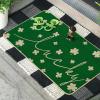 Artoid Mode Lucky Shamrock St. Patrick’s Day Welcome Decorative Doormat, Seasonal Spring Low-Profile Rug Switch Mat for Indoor Outdoor 17×29 Inch