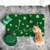 Artoid Mode Lucky Shamrock St. Patrick’s Day Welcome Decorative Doormat, Seasonal Spring Low-Profile Rug Switch Mat for Indoor Outdoor 17×29 Inch