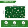 Artoid Mode Lucky Shamrock St. Patrick’s Day Welcome Decorative Doormat, Seasonal Spring Low-Profile Rug Switch Mat for Indoor Outdoor 17×29 Inch