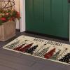 Artoid Mode Merry Christmas Trees Christmas Decorative Doormat Black, Seasonal Winter Xmas Holiday Low-Profile Floor Mat Switch Mat for Indoor Outdoor 17 x 29 Inch(Beige)