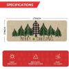 Artoid Mode Merry Christmas Trees Christmas Decorative Doormat, Seasonal Winter Christmas Holiday Low-Profile Floor Mat Switch Mat for Indoor Outdoor 17 x 29 Inch(Green)