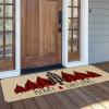 Artoid Mode Merry Christmas Trees Christmas Decorative Doormat, Seasonal Winter Christmas Holiday Low-Profile Floor Mat Switch Mat for Indoor Outdoor 17 x 29 Inch(Red)