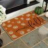 Artoid Mode Orange Pumpkins Hello Fall Doormat, Autumn Home Decor Low-Profile Switch Rug Door Mat for Indoor Outdoor 17×29 Inch(Orange)