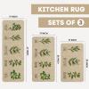 Artoid Mode Parsley Sage Oregano Basil Bay Leaves Decorative Kitchen Mats Set of 2, Seasonal Holiday Party Low-Profile Floor Mat for Home Kitchen – 17×29 and 17×47 Inch(17″x29″/17″x36″/17″x47″)