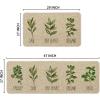 Artoid Mode Parsley Sage Oregano Basil Bay Leaves Decorative Kitchen Mats Set of 2, Seasonal Holiday Party Low-Profile Floor Mat for Home Kitchen – 17×29 and 17×47 Inch(17″ x 29″ /17″ x 47″)