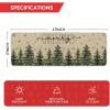 Artoid Mode Pine Trees Snowflakes Merry Christmas Welcome Decorative Doormat, Seasonal Winter Xmas Low-Profile Rug Switch Mat for Outdoor 17×29 Inch(Green)