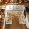 Artoid Mode Pumpkin Sunflowers Hello Fall Kitchen Mats Set of 2, Autumn Home Decor Low-Profile Kitchen Rugs for Floor – 17×29 and 17×47 Inch(Beige)