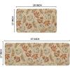 Artoid Mode Pumpkins Fall Kitchen Mats Set of 2, Autumn Maple Leaves Home Decor Low-Profile Kitchen Rugs for Floor – 17×29 and 17×47 Inch(Beige)