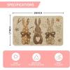 Artoid Mode Rabbit Carrots Eggs Happy Easter Doormat, Seasonal Spring Home Decor Low-Profile Switch Rug Door Mat Floor Mat for Indoor Outdoor 17×29 Inch