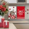 Artoid Mode Red Cat Heart Scarf Sweet Love Valentine’s Kitchen Towels Dish Towels, 18×26 Inch Anniversary Wedding Decoration Hand Towels Set of 2
