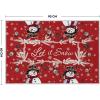 Artoid Mode Red Snowman Let It Snow Ball Christmas Door Mat, Xmas Winter Home Decor Low-Profile Non-Slip Washable Area Rug for Kitchen Entryway Bedroom Bathroom Laundry Room Indoor 2×3 Feet(Red)