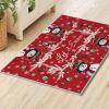 Artoid Mode Red Snowman Let It Snow Ball Christmas Door Mat, Xmas Winter Home Decor Low-Profile Non-Slip Washable Area Rug for Kitchen Entryway Bedroom Bathroom Laundry Room Indoor 2×3 Feet(Red)